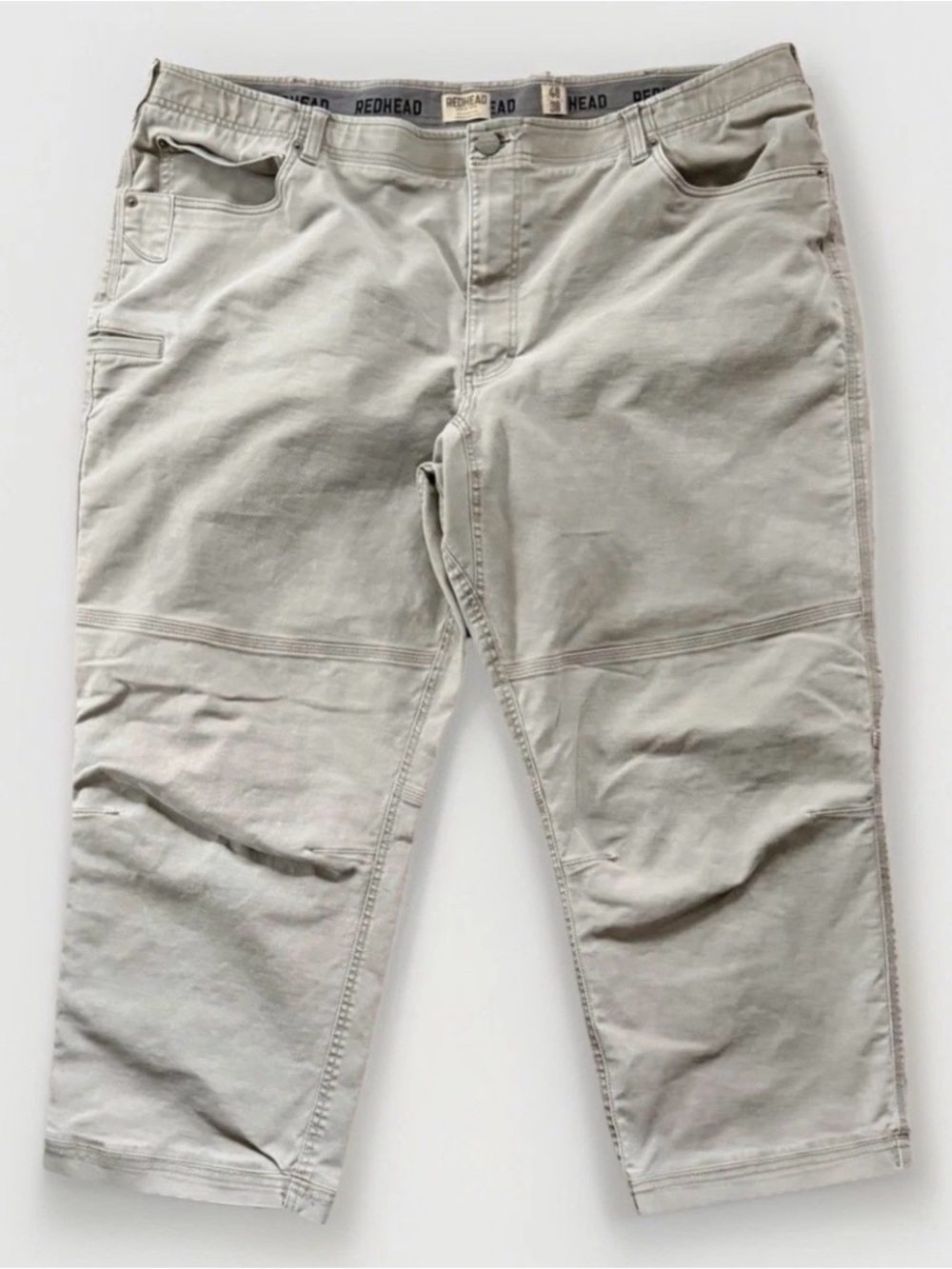 RedHead Big & Tall Tan Canvas Utility Work Pants 48x30 Gorpcore Rugged Cargo
